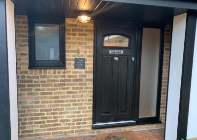 Composite Front Door With Side Panel And Window